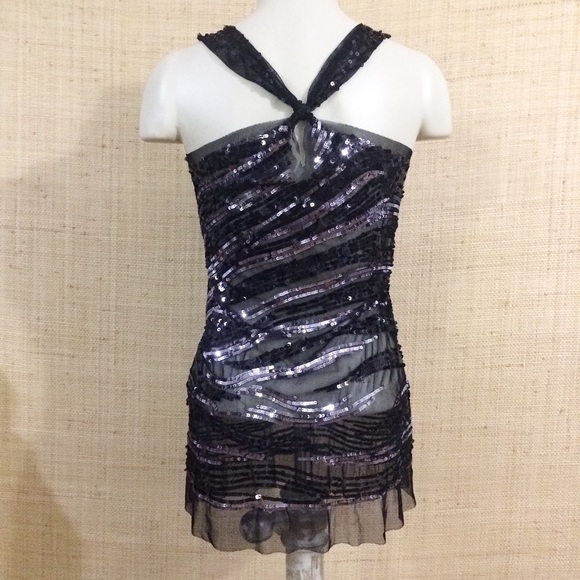 Romeo & Juliet Couture szS  Sequin Tank blk/gry - Picture 4 of 7